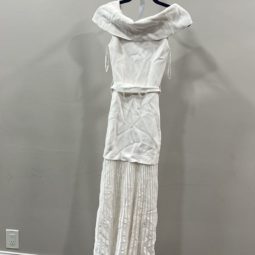 Rebecca Vallance Mariana Knit Midi Dress in Ivory - Picture 12 of 14